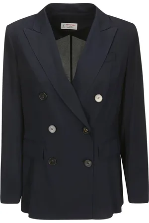 ALBERTO BIANI Jassen, Dames, Blauw, L, Stijlvolle Double-Breasted Jacket