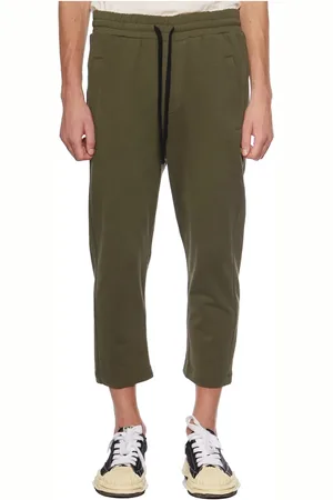 THOM KROM Broeken, Heren, Groen, L, Cropped Broek