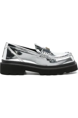 Dolce & Gabbana Gouden Logo Mocassin Spiegeleffect Schoenen