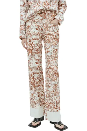 REJINA PYO Broeken, Dames, Veelkleurig, S, Denim, Grafische Jacquard Denim Broek