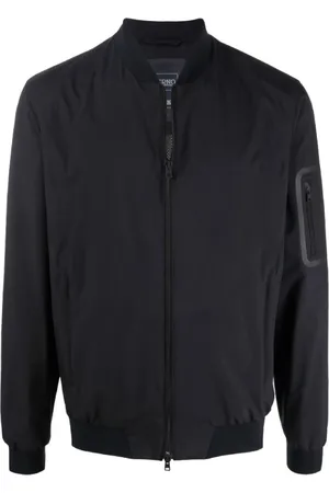 HERNO Jassen, Heren, Blauw, L, Polyester, Donkerblauwe Windstopper Bomberjack