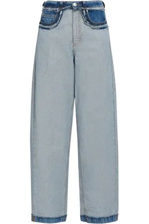 Marni Jeans, Dames, Blauw, S, Denim, Inside-out Denim Carrot-fit Jeans