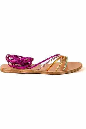 Ancient Greek Sandals Schoenen, Dames, Veelkleurig, 38 EU, Leer, Kleurrijke Strappy Handgemaakte Sandalen