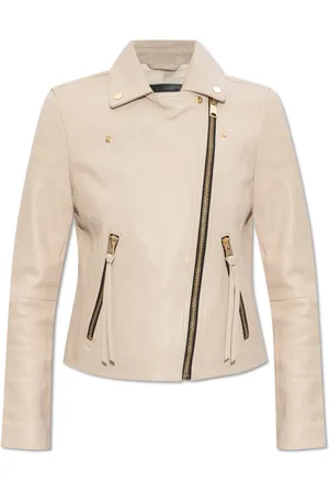 AllSaints Jassen, Dames, , S, Leer, Leren jas Dalby