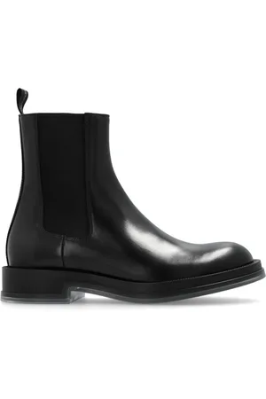 Alexander McQueen Schoenen, Heren, Zwart, 42 EU, Leer, Leren Chelsea-laarzen