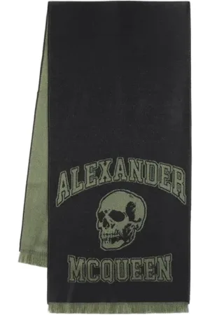Alexander McQueen Accessoires, Dames, Zwart, ONE Size, Wol, Wool scarves