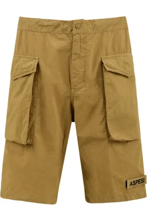 Aspesi Korte broeken, Heren, , L, Linnen, Linnen Bermuda Shorts met Zakken
