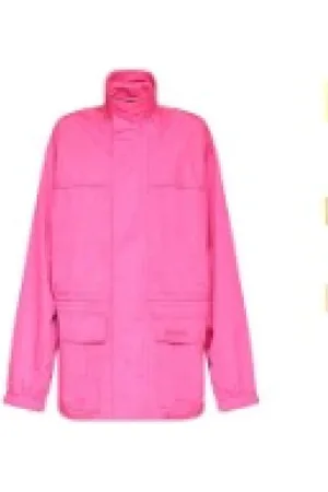 Balenciaga Mantels, Dames, Roze, S, Zip-Up Outdoor Parka