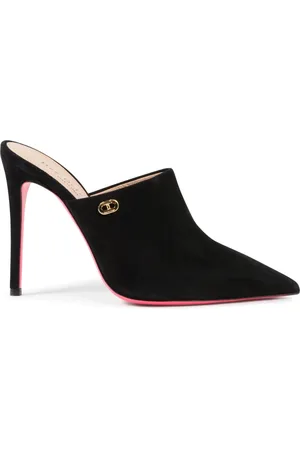 DEE OCLEPPO Schoenen, Dames, Zwart, 38 EU, Suède, Zwarte Suède Leren Muiltje Hak