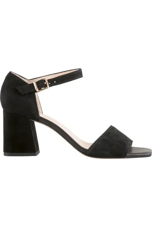 Högl Schoenen, Dames, Zwart, 39 EU, Suède, Zwarte platte sandalen voor vrouwen