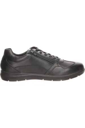 ARA Schoenen, Heren, Zwart, 43 EU, Leer, Zwarte Vrijetijdssneakers voor Mannen