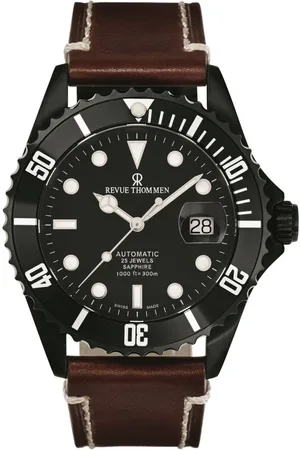 Revue Thommen Accessoires, Heren, Zwart, ONE Size, Duiker Automatisch Horloge XL Zwart