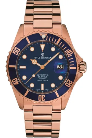 Revue Thommen Accessoires, Heren, Roze, ONE Size, Duiker Automatisch Roestvrij Stalen Horloge