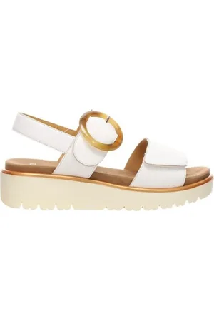 ARA Schoenen, Dames, Wit, 37 EU, Leer, Witte platte sandalen voor vrouwen