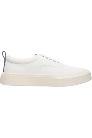 Eytys Schoenen, Heren, Wit, 44 EU, Katoen, Canvas Sneakers Ronde Neus Chunky Zool