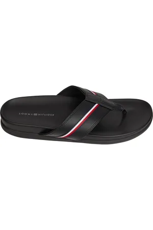 Tommy Hilfiger Schoenen, Heren, Zwart, 44 EU, Polyester, Teenslipper