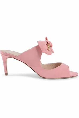DEE OCLEPPO Schoenen, Dames, Roze, 38 1/2 EU, Bow Embellished Low Heel Mule