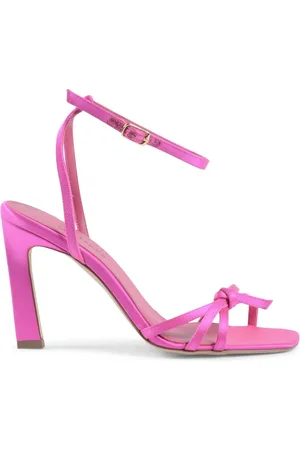 DEE OCLEPPO Schoenen, Dames, Roze, 41 EU, Satijn, Romantische Satijnen Hoge Hak Sandaal