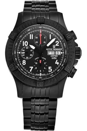 Revue Thommen Accessoires, Heren, Zwart, ONE Size, Chronograaf Airspeed Xlarge Pioneer Horloge
