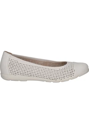 Caprice Schoenen, Dames, Wit, 37 EU, Witte Gesloten Ballerina