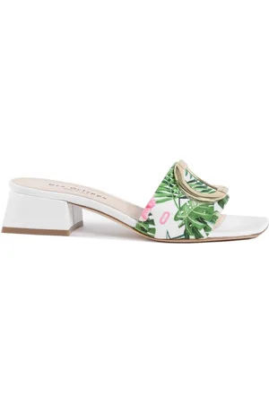 DEE OCLEPPO Schoenen, Dames, Veelkleurig, 39 1/2 EU, Canvas Flat Mule Sandalen