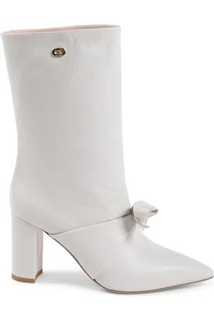 DEE OCLEPPO Schoenen, Dames, , 39 EU, Leer, Stijlvolle Bow Laars met Gouden Detail