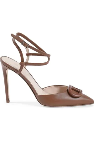 DEE OCLEPPO Schoenen, Dames, Bruin, 37 1/2 EU, Zwarte Leren Veters Stiletto Pump