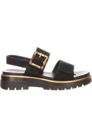 ARA Schoenen, Dames, Zwart, 37 EU, Suède, Zwarte platte sandalen voor vrouwen