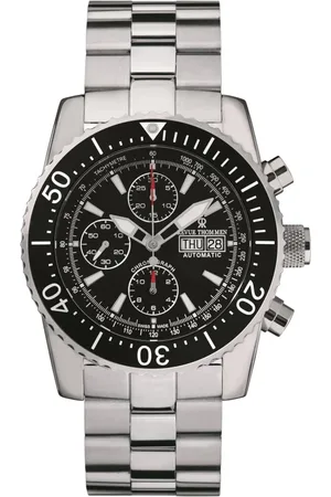 Revue Thommen Accessoires, Heren, Grijs, ONE Size, Professionele Duiker Chronograaf Horloge