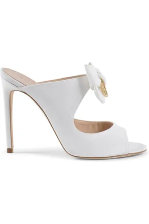 DEE OCLEPPO Schoenen, Dames, Wit, 41 EU, Hoge hak muiltje met strikdetail