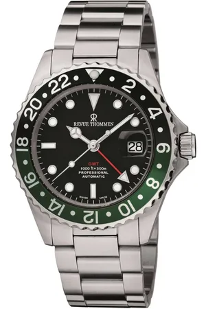 Revue Thommen Accessoires, Heren, Grijs, ONE Size, Automatische duiker GMT horloge