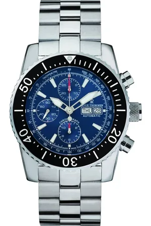 Revue Thommen Accessoires, Heren, Grijs, ONE Size, Automatische duikerhorloge 7750/Sw-500 Blauw