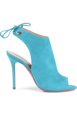 DEE OCLEPPO Schoenen, Dames, Groen, 37 EU, Leer, Boogdetail Peep Toe Bootie