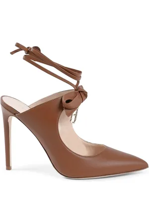 DEE OCLEPPO Schoenen, Dames, Bruin, 38 EU, Leer, Chique leren muiltje met puntige neus en strik