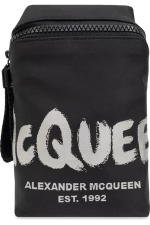 Alexander McQueen Tassen, Heren, Zwart, ONE Size, Leer, Schoudertas