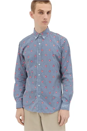 HUMAN MADE Overhemden, Heren, Veelkleurig, M, Katoen, Gingham Heart Shirt