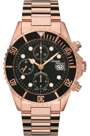 Revue Thommen Accessoires, Heren, Roze, ONE Size, Diver Chronograaf Roestvrij Stalen Horloge