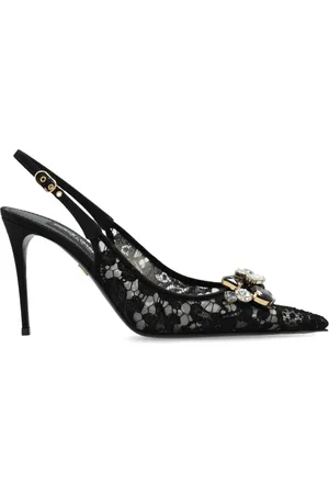 Dolce & Gabbana Schoenen, Dames, Zwart, 37 1/2 EU, Hakken schoenen Lollo