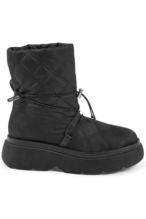 DEE OCLEPPO Schoenen, Dames, Zwart, 41 EU, Nylon, Moderne Nylon Sneeuw Enkellaars