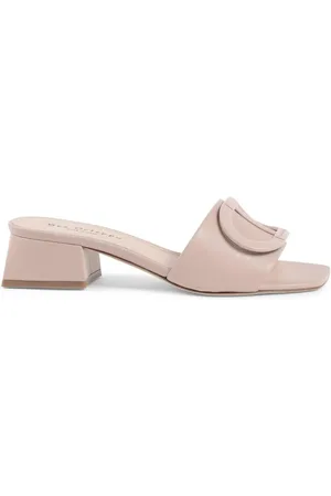 DEE OCLEPPO Schoenen, Dames, Roze, 35 EU, Logo Leren Muiltjes Sandalen