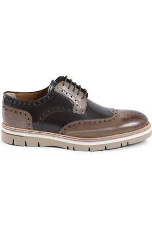 DEE OCLEPPO Schoenen, Heren, Veelkleurig, 41 EU, Leer, Luxe Leren Brogue Schoenen met Rubberen Zool