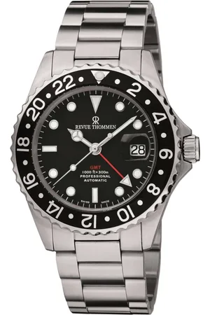 Revue Thommen Accessoires, Heren, Grijs, ONE Size, Diver GMT Automatisch Duikhorloge