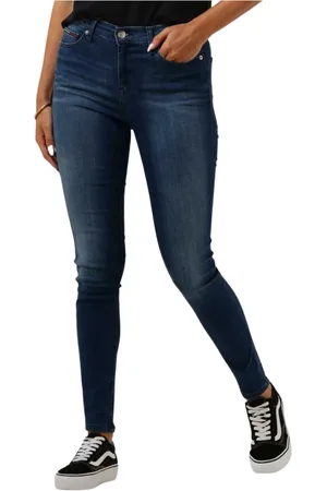 Tommy Hilfiger Jeans, Dames, Blauw, W26 L32, Katoen, Skinny Jeans Nora Blauw