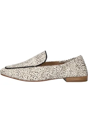 Maruti Schoenen, Dames, Veelkleurig, 37 EU, Katoen, Beige Ponyhair Loafers Ella