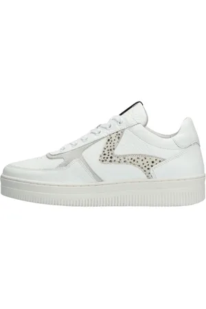 Maruti Schoenen, Dames, Wit, 40 EU, Leer, Dames Lage Sneakers Momo