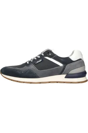 Australian Schoenen, Heren, Veelkleurig, 41 EU, Suède, Blauwe Suède Lage Sneakers Novecento