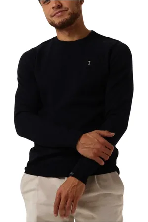 Butcher of Blue Truien, Heren, Blauw, S, Wol, Blauwe Crew Neck Sweater Vest