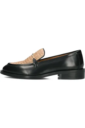 Bronx Schoenen, Dames, Zwart, 36 EU, Leer, Zwarte Leren Loafers met Stijlvolle Details