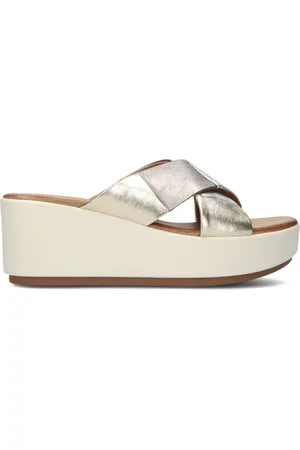 Lina Locchi Schoenen, Dames, Geel, 38 EU, Leer, Chique Zomer Slippers