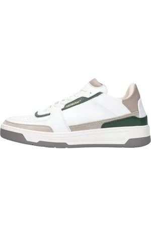 GOOSECRAFT Schoenen, Heren, Veelkleurig, 42 EU, Leer, Blake Men Lage Sneakers Wit Retro Stijl